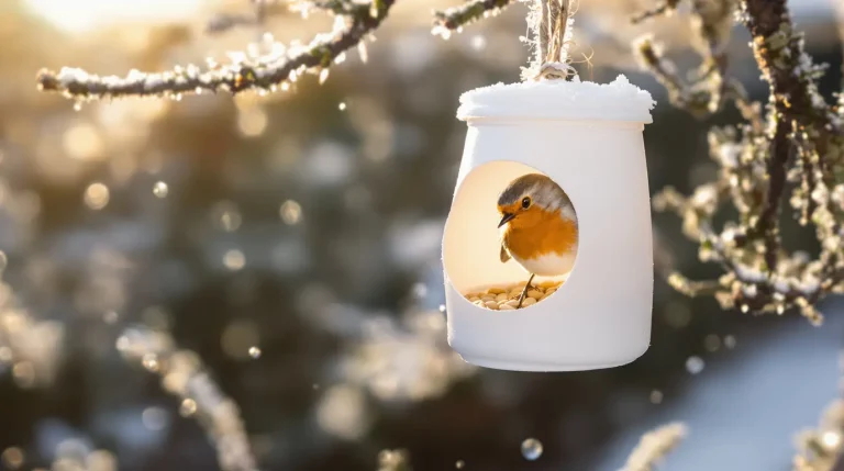 Arrêtez de jeter ce petit pot en plastique : il devient la mangeoire préférée des oiseaux cet hiver