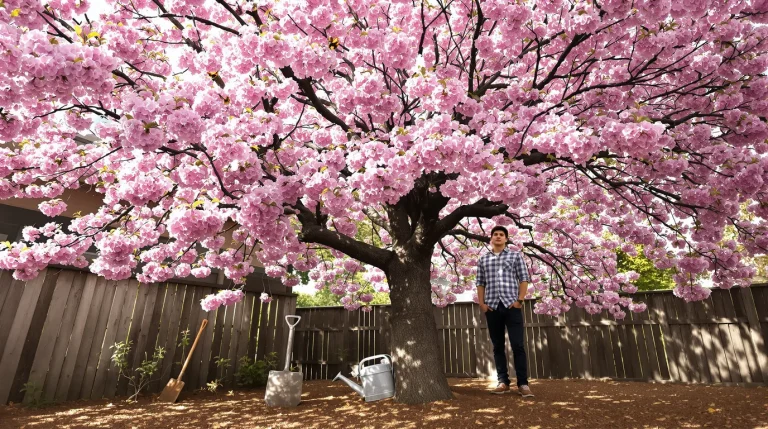 Cet arbre pousse aussi vite que le bambou, mais sa floraison remarquable fait toute la difference
