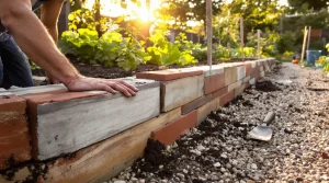 Comment j’ai fabriqué une bordure de potager durable en bois, briques ou matériaux recyclés