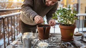 J’ai remplacé les cubes de bouillon par cette plante en pot à semer précisément maintenant