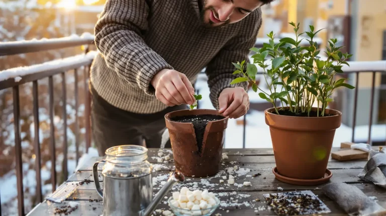 J’ai remplacé les cubes de bouillon par cette plante en pot à semer précisément maintenant
