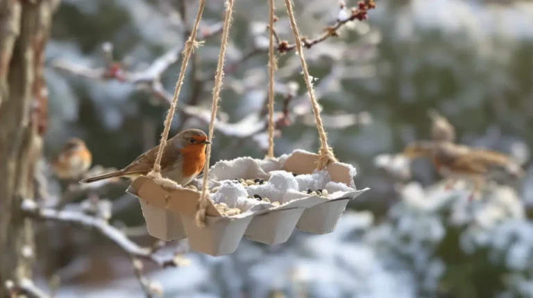 Ne jetez plus vos vieilles boîtes d’œufs : au jardin, elles attirent les oiseaux tout l’hiver